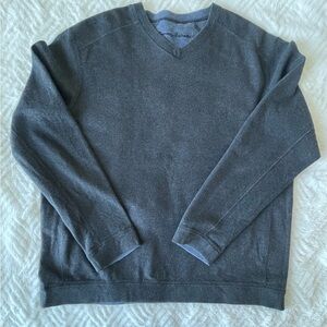 Tommy Bahama V-Neck Sweater Mens XL Gray/blue Reversible men
